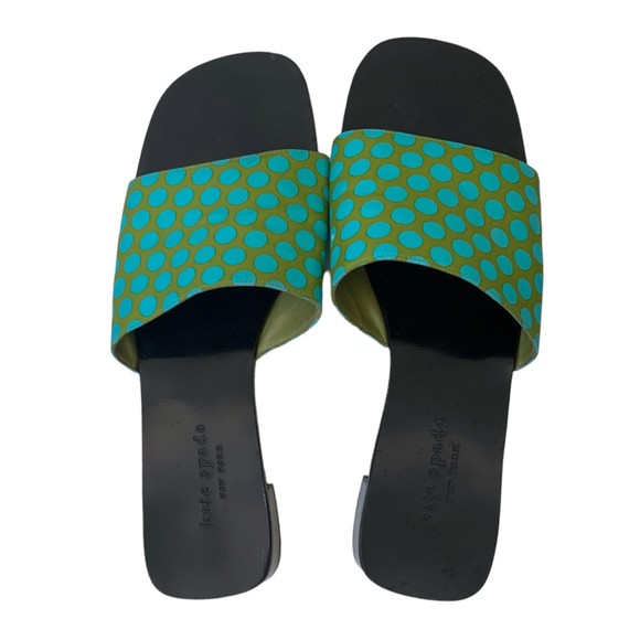 Vintage Kate Spade New York Women's Green Polka Dots Casual Sandals Size 6 - Picture 2 of 10